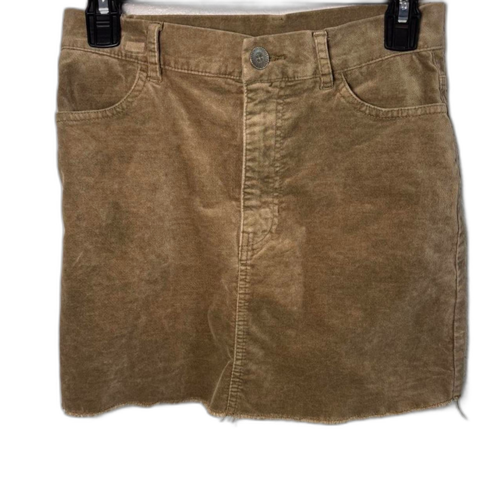 Forever 21 Light Green Corduroy Mini Skirt Women's Size M Y2K Casual